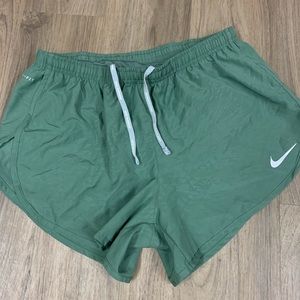 Green Nike Womens Dri-Fit Running Shorts Medium
